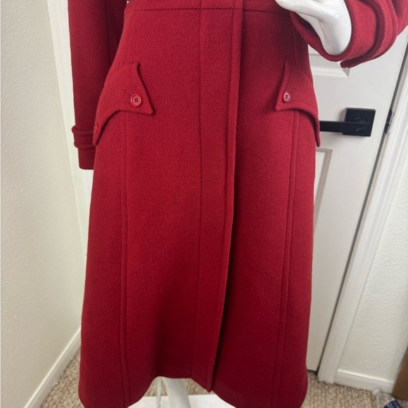MaxMara Red Wool Coat - Picture 8 of 16